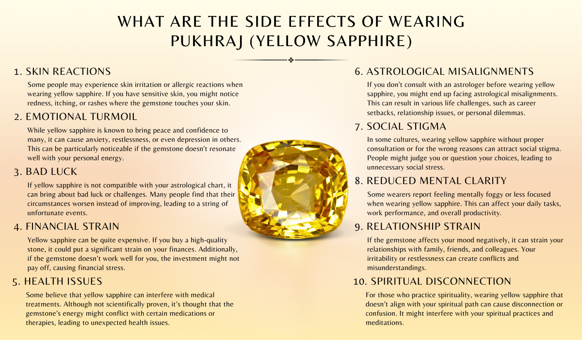 WHAT ARE THE SIDE EFFECTS OF WEARING YELLOW SAPPHIRE